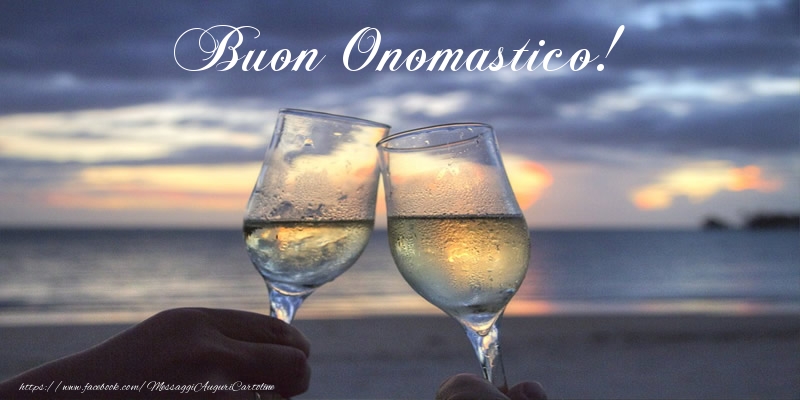 Buon Onomastico! - Cartoline onomastico con champagne