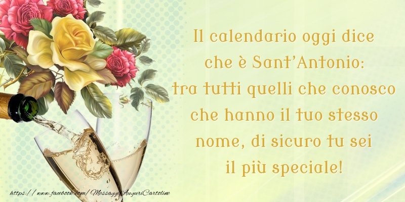 Il calendario oggi dice che è Sant’Antonio - Cartoline onomastico