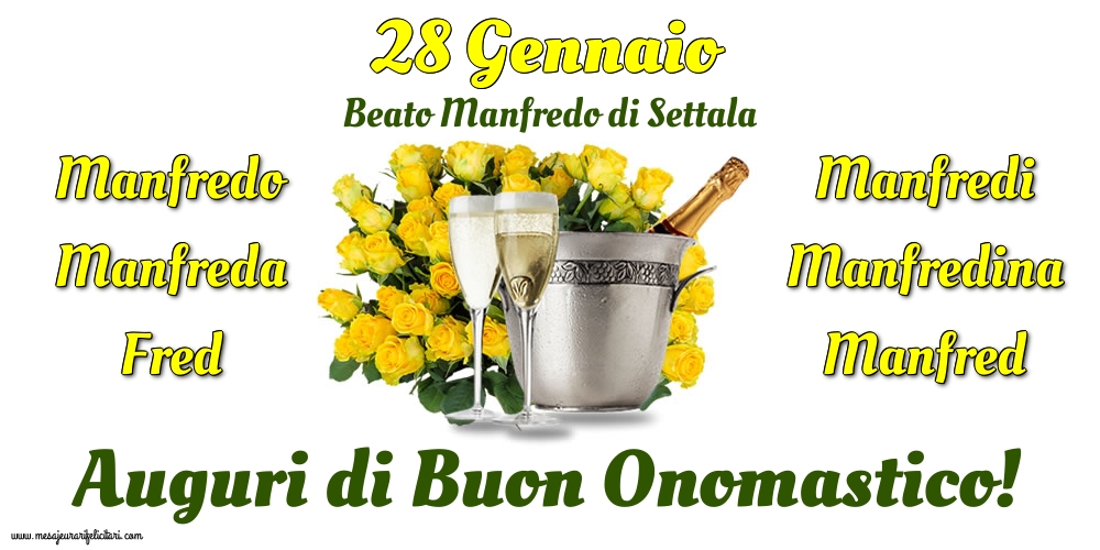 28 Gennaio - Beato Manfredo di Settala - Cartoline onomastico