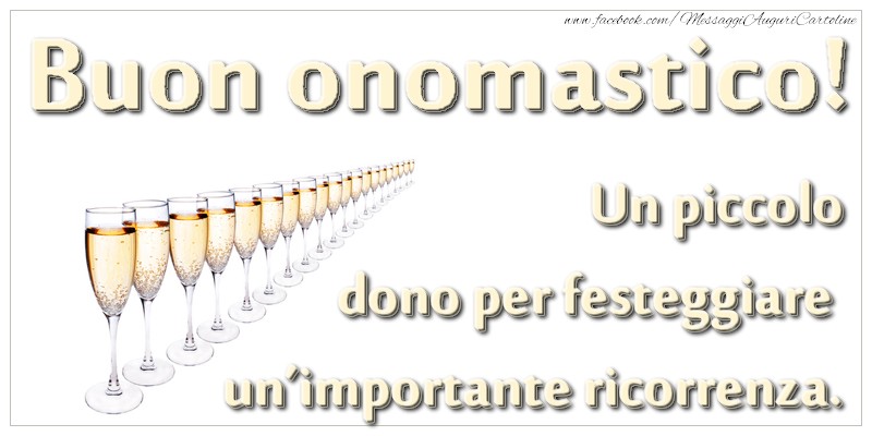 Buon onomastico! - Cartoline onomastico con champagne