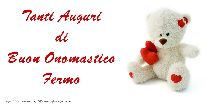 Tanti Auguri di Buon Onomastico Fermo - Cartoline onomastico con animali