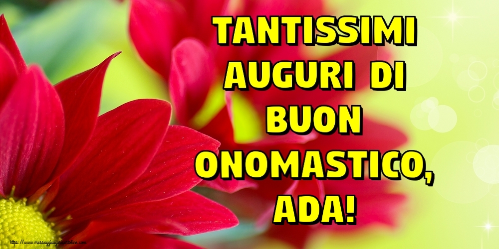 Tantissimi auguri di Buon Onomastico, Ada! - Cartoline onomastico