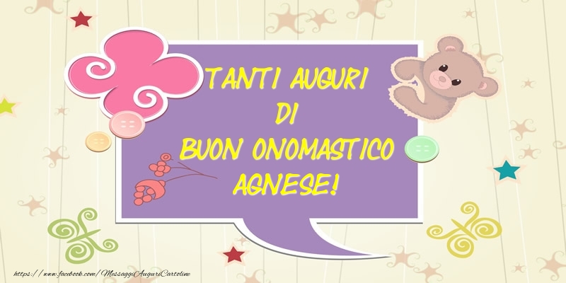 Tanti Auguri di Buon Onomastico Agnese! - Cartoline onomastico con animali