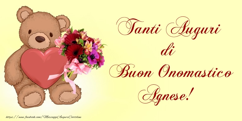 Tanti Auguri di Buon Onomastico Agnese! - Cartoline onomastico con animali