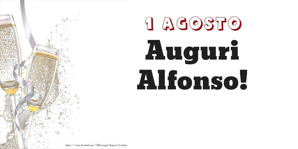 Auguri Alfonso! 1 Agosto - Cartoline onomastico