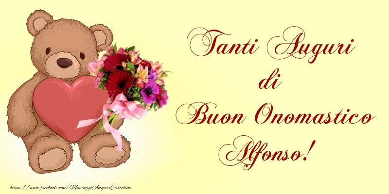 Tanti Auguri di Buon Onomastico Alfonso! - Cartoline onomastico con animali