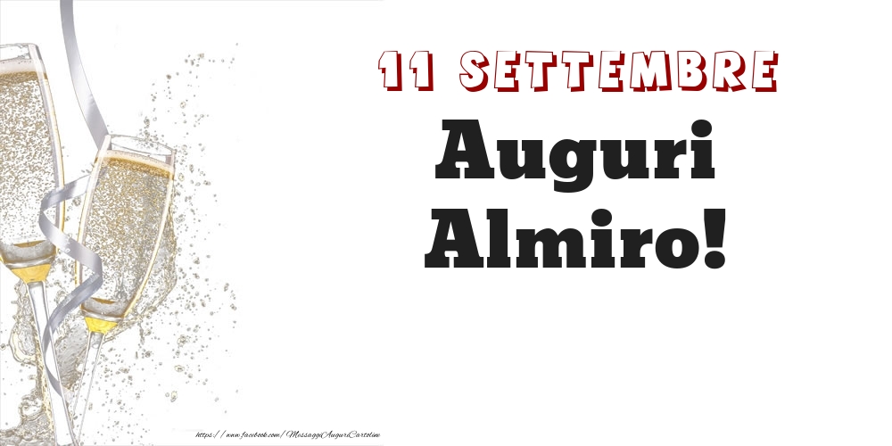 Auguri Almiro! 11 Settembre - Cartoline onomastico