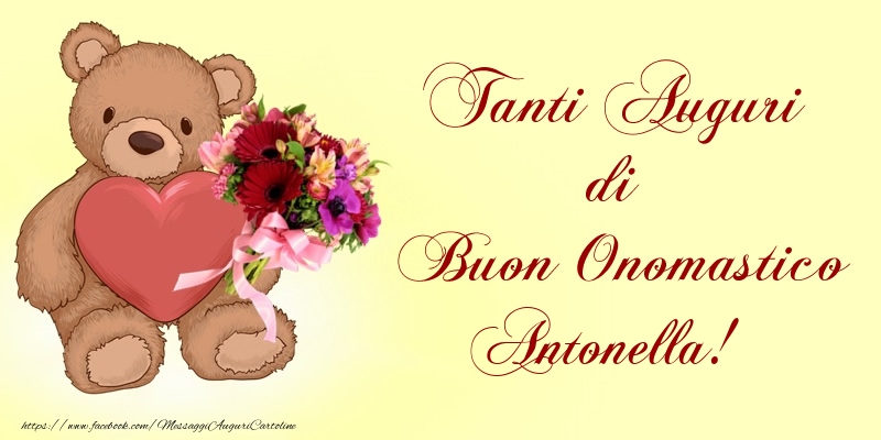  Tanti Auguri di Buon Onomastico Antonella! - Cartoline onomastico con animali