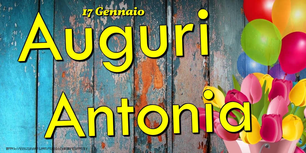 17 Gennaio - Auguri Antonia! - Cartoline onomastico