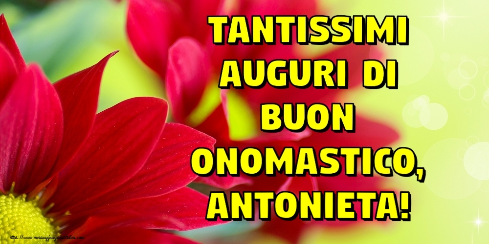 Tantissimi auguri di Buon Onomastico, Antonieta! - Cartoline onomastico