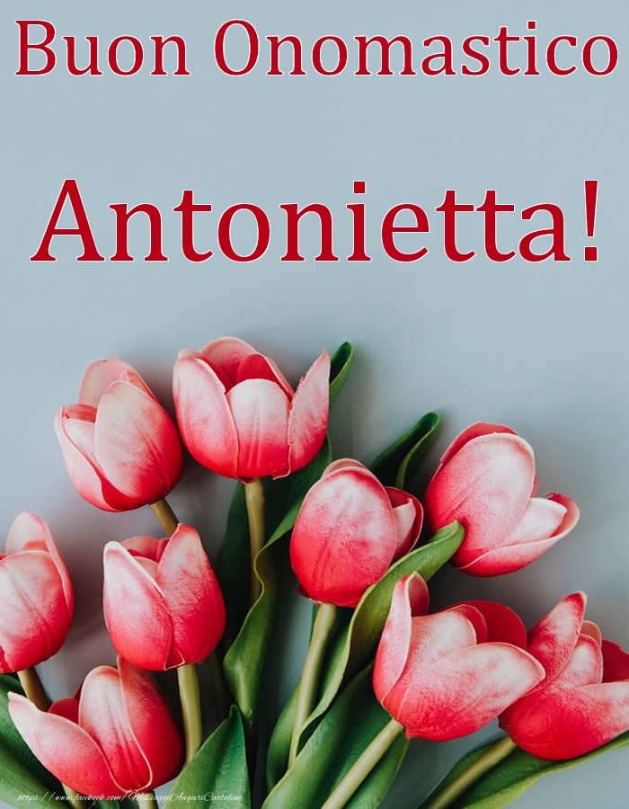 Buon Onomastico Antonietta! - Cartoline onomastico con fiori