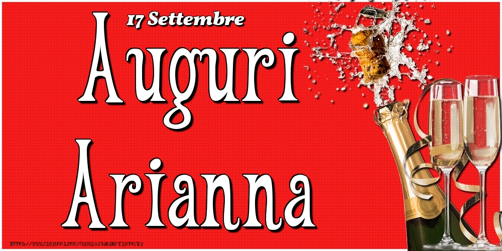 17 Settembre - Auguri Arianna! - Cartoline onomastico
