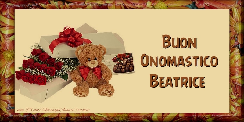 Buon Onomastico Beatrice - Cartoline onomastico con animali