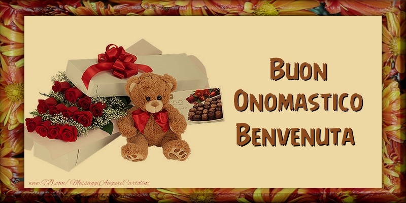 Buon Onomastico Benvenuta - Cartoline onomastico con animali