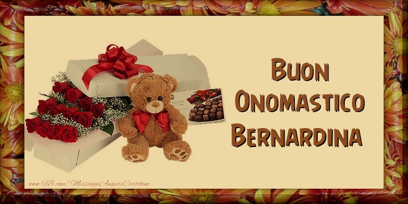 Buon Onomastico Bernardina - Cartoline onomastico con animali