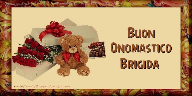 Buon Onomastico Brigida - Cartoline onomastico con animali