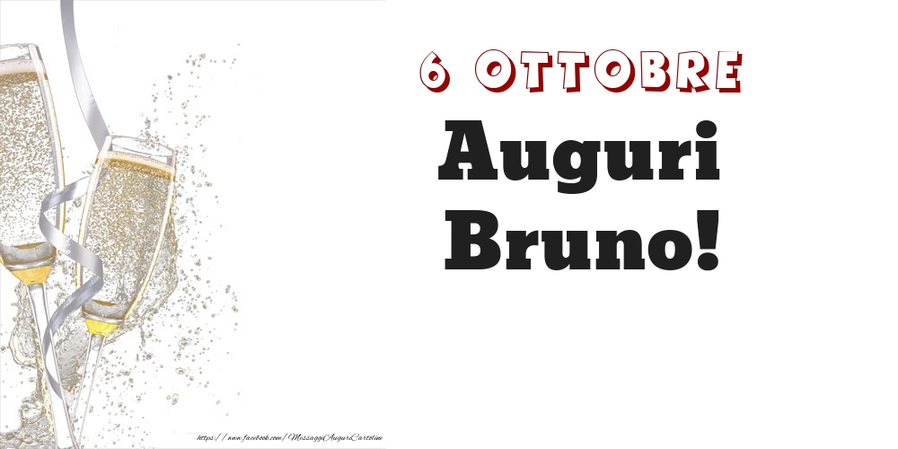 Auguri Bruno! 6 Ottobre - Cartoline onomastico