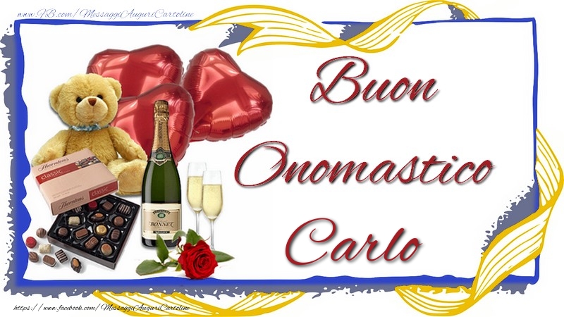 Buon Onomastico Carlo - Cartoline onomastico con animali