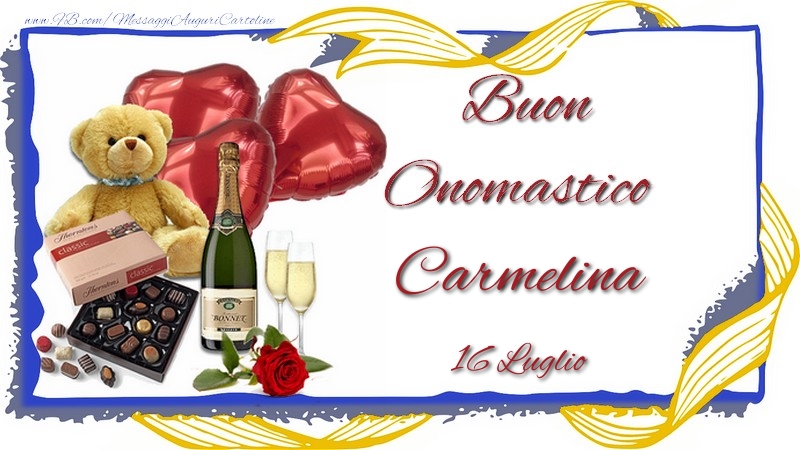 Buon Onomastico Carmelina! 16 Luglio - Cartoline onomastico