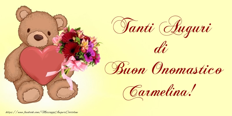 Tanti Auguri di Buon Onomastico Carmelina! - Cartoline onomastico con animali