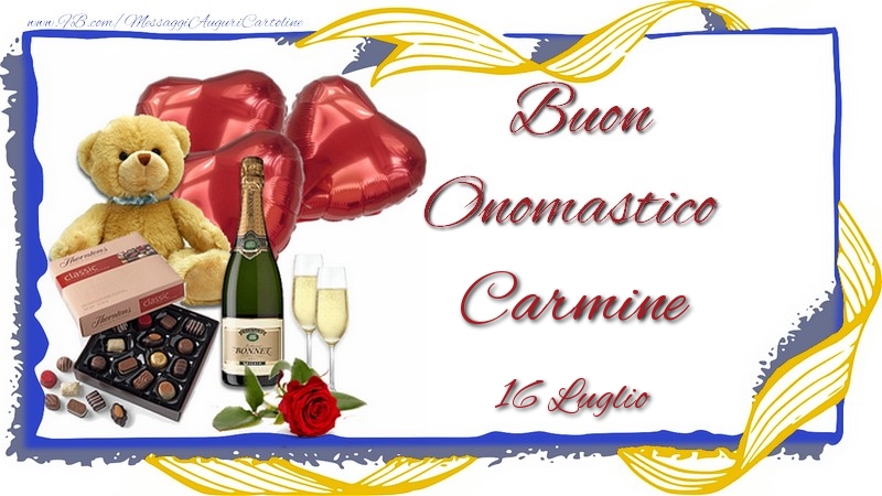 Buon Onomastico Carmine! 16 Luglio - Cartoline onomastico