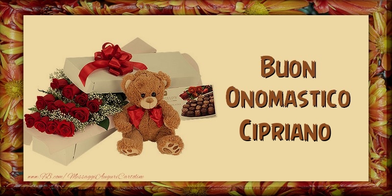 Buon Onomastico Cipriano - Cartoline onomastico con animali