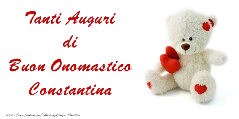 Tanti Auguri di Buon Onomastico Constantina - Cartoline onomastico con animali