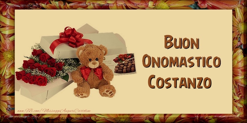 Buon Onomastico Costanzo - Cartoline onomastico con animali