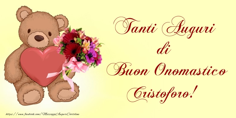 Tanti Auguri di Buon Onomastico Cristoforo! - Cartoline onomastico con animali