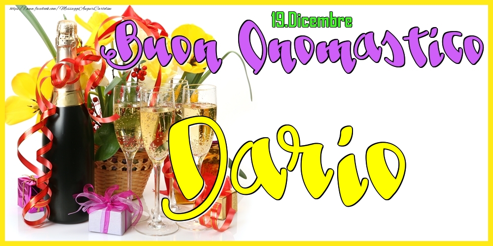 19.Dicembre - Buon Onomastico Dario! - Cartoline onomastico