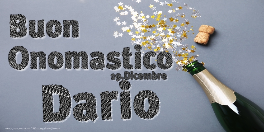 19.Dicembre - Buon Onomastico Dario! - Cartoline onomastico