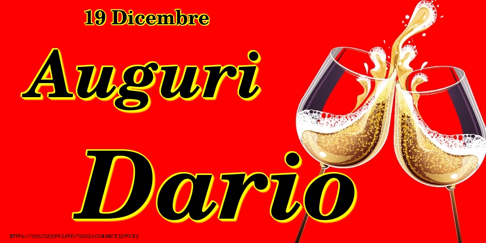 19 Dicembre - Auguri Dario! - Cartoline onomastico
