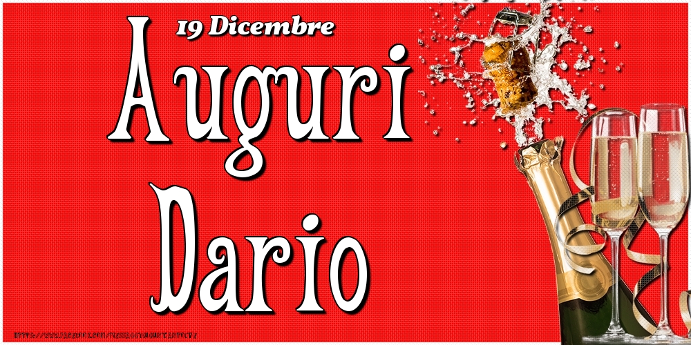 19 Dicembre - Auguri Dario! - Cartoline onomastico