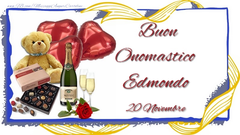 Buon Onomastico Edmondo! 20 Novembre - Cartoline onomastico