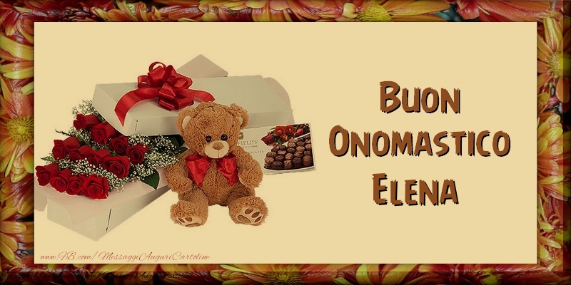 Buon Onomastico Elena - Cartoline onomastico con animali
