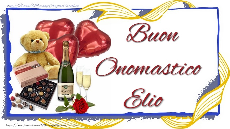 Buon Onomastico Elio - Cartoline onomastico con animali