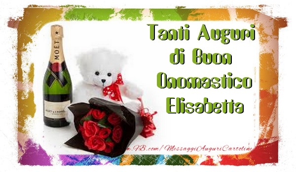 Tanti Auguri di Buon Onomastico Elisabetta - Cartoline onomastico con animali