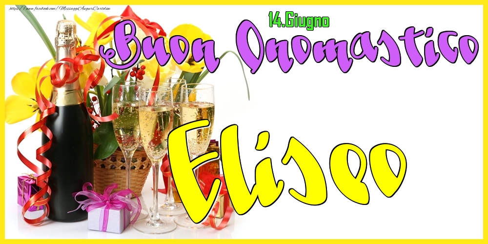 14.Giugno - Buon Onomastico Eliseo! - Cartoline onomastico