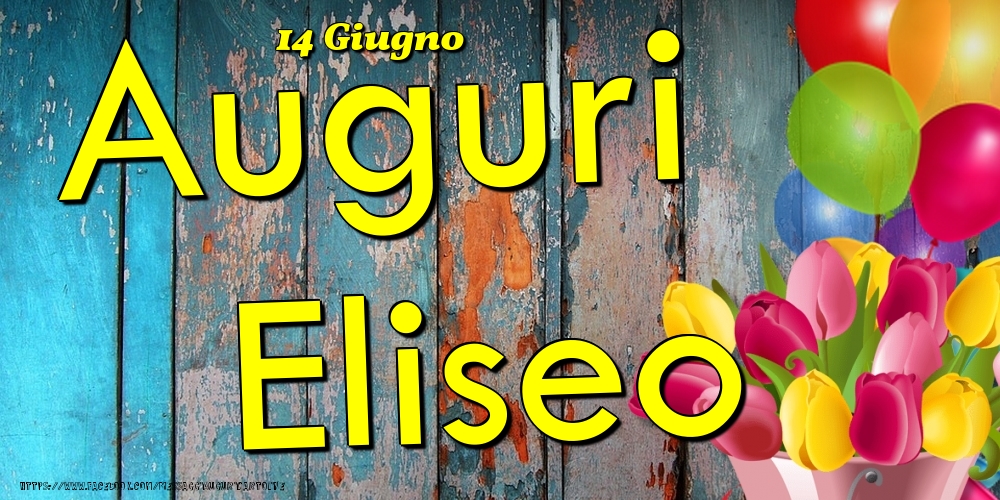 14 Giugno - Auguri Eliseo! - Cartoline onomastico