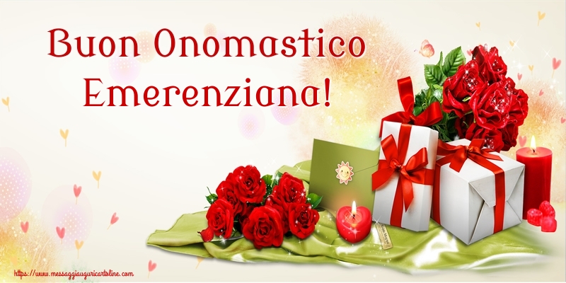 Buon Onomastico Emerenziana! - Cartoline onomastico con fiori