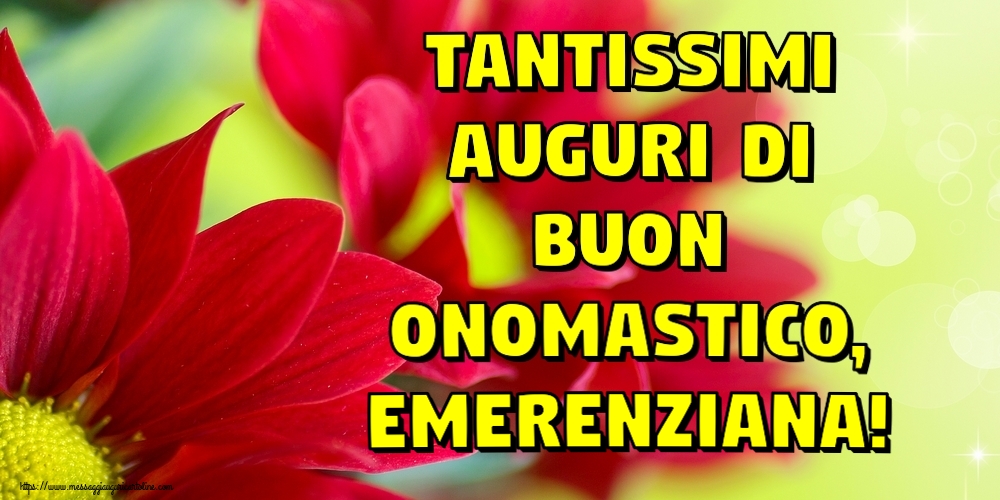 Tantissimi auguri di Buon Onomastico, Emerenziana! - Cartoline onomastico