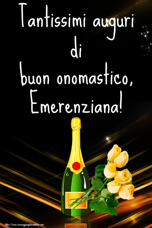 Tantissimi auguri di buon onomastico, Emerenziana! - Cartoline onomastico con fiori