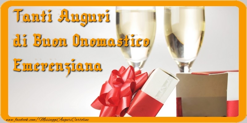 Tanti Auguri di Buon Onomastico Emerenziana - Cartoline onomastico con regalo