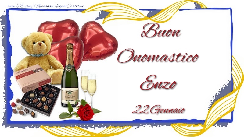 Buon Onomastico Enzo! 22 Gennaio - Cartoline onomastico