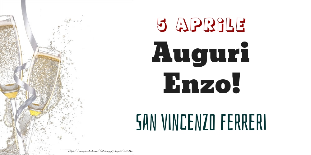 San Vincenzo Ferreri Auguri Enzo! 5 Aprile - Cartoline onomastico