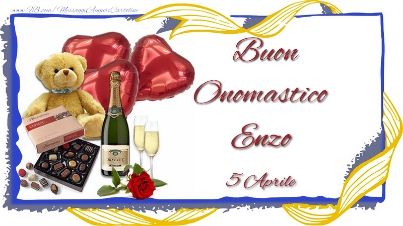 Buon Onomastico Enzo! 5 Aprile - Cartoline onomastico