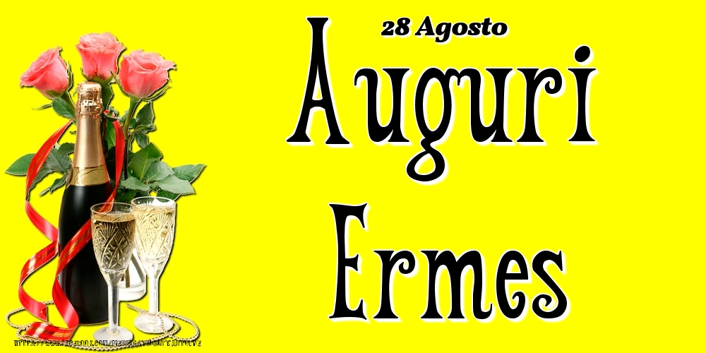 28 Agosto - Auguri Ermes! - Cartoline onomastico