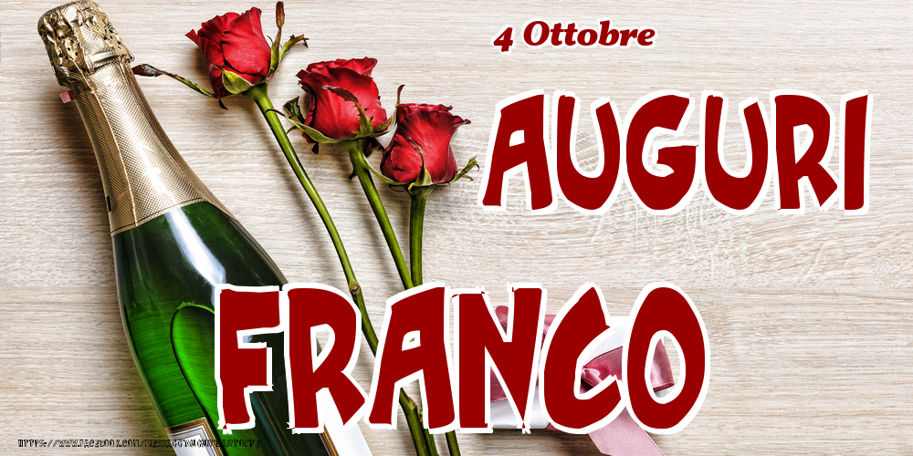 4 Ottobre - Auguri Franco! - Cartoline onomastico