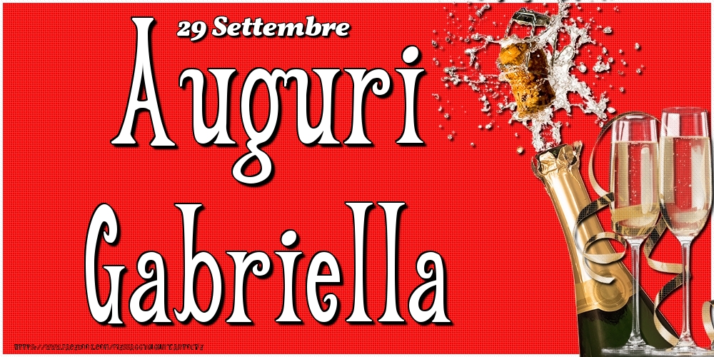 29 Settembre - Auguri Gabriella! - Cartoline onomastico