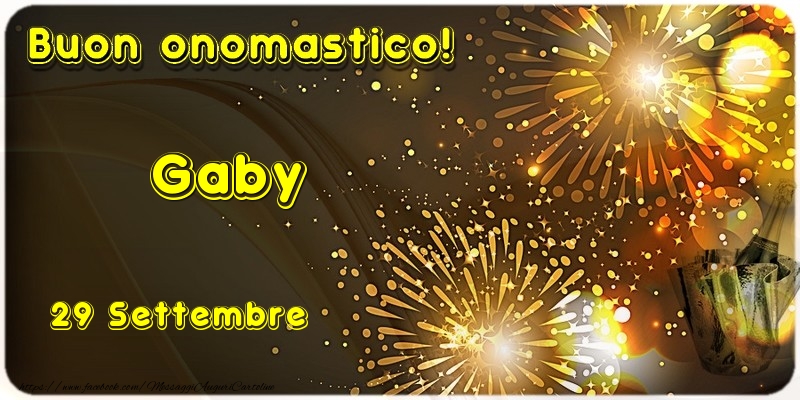 Buon Onomastico Gaby! 29 Settembre - Cartoline onomastico